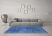 Machine Washable Abstract Light Blue Modern Rug in a Living Room, wshabs2129lblu