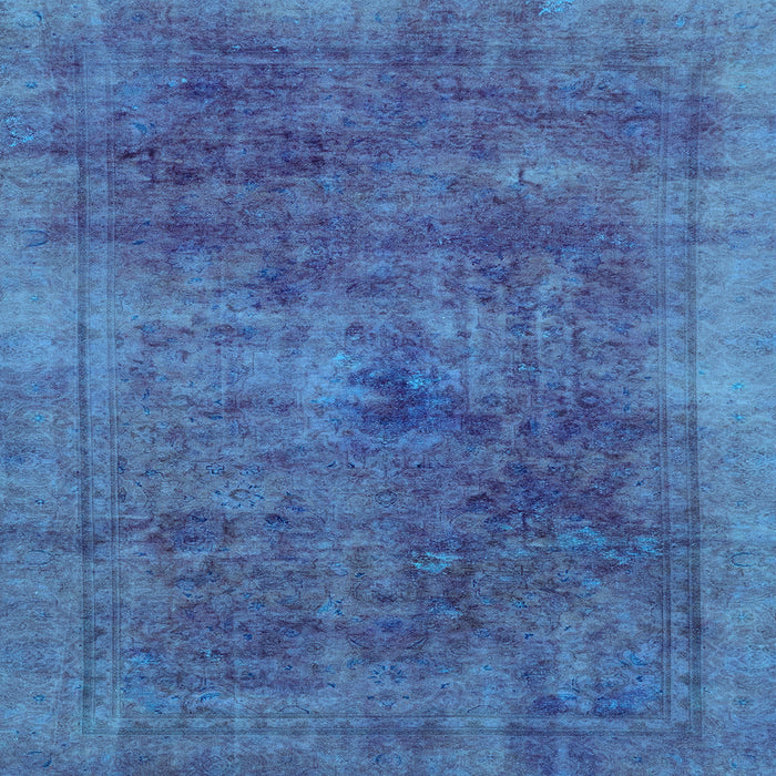 Square Abstract Light Blue Modern Rug, abs2129lblu