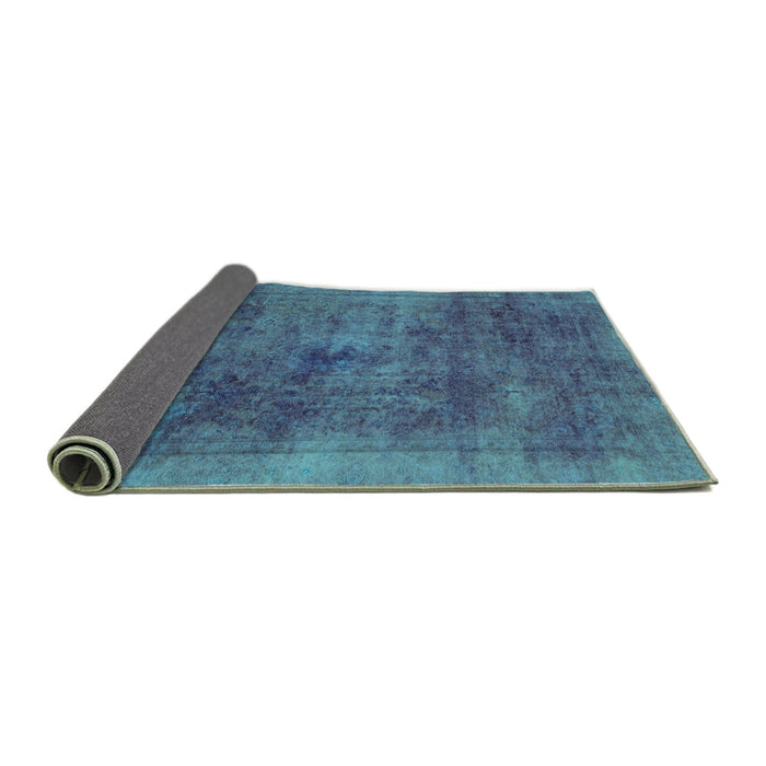Sideview of Abstract Turquoise Modern Rug, abs2129turq