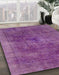Abstract Orchid Purple Modern Rug in Family Room, abs2129