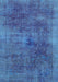 Machine Washable Abstract Light Blue Modern Rug, wshabs2129lblu