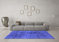 Machine Washable Abstract Blue Modern Rug, wshabs2129blu