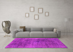 Machine Washable Abstract Pink Modern Rug in a Living Room, wshabs2129pnk