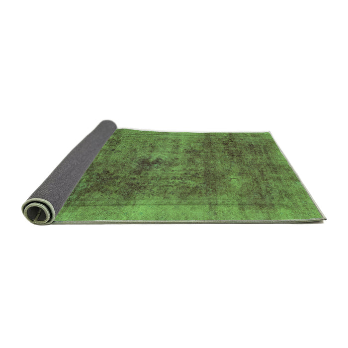 Sideview of Abstract Green Modern Rug, abs2129grn