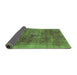 Sideview of Abstract Green Modern Rug, abs2129grn