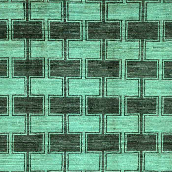 Machine Washable Abstract Turquoise Modern Area Rugs, wshabs212turq