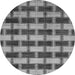 Round Abstract Gray Modern Rug, abs212gry