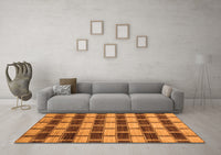 Machine Washable Abstract Orange Modern Rug, wshabs212org