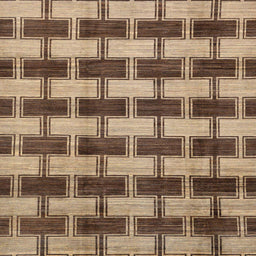 Square Machine Washable Abstract Sangria Brown Rug, wshabs212