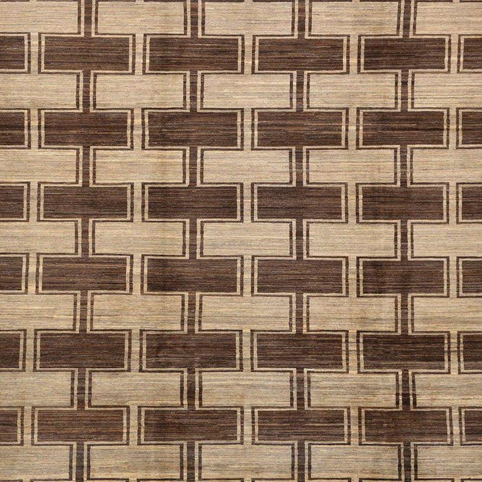 Square Machine Washable Abstract Sangria Brown Rug, wshabs212