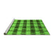 Sideview of Machine Washable Abstract Green Modern Area Rugs, wshabs212grn