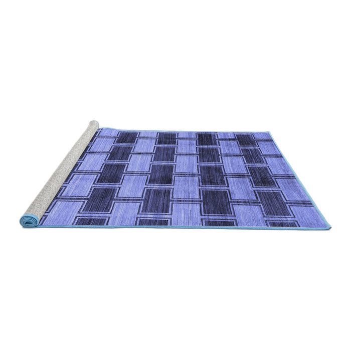 Sideview of Machine Washable Abstract Blue Modern Rug, wshabs212blu