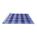 Sideview of Machine Washable Abstract Blue Modern Rug, wshabs212blu