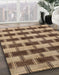 Abstract Sangria Brown Modern Rug in Family Room, abs212