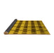 Sideview of Abstract Yellow Modern Rug, abs212yw