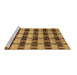 Sideview of Machine Washable Abstract Brown Modern Rug, wshabs212brn