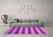 Machine Washable Abstract Purple Modern Area Rugs in a Living Room, wshabs212pur