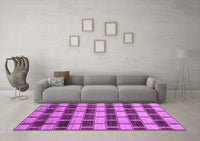 Machine Washable Abstract Purple Modern Rug, wshabs212pur