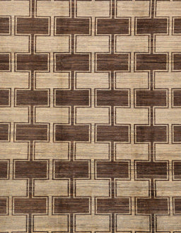 Abstract Sangria Brown Modern Rug, abs212