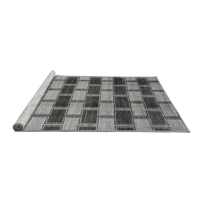 Sideview of Machine Washable Abstract Gray Modern Rug, wshabs212gry