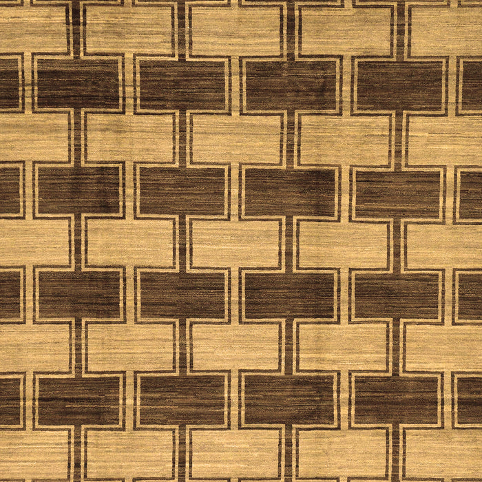 Machine Washable Abstract Brown Modern Rug, wshabs212brn