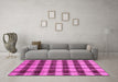 Machine Washable Abstract Pink Modern Rug in a Living Room, wshabs212pnk