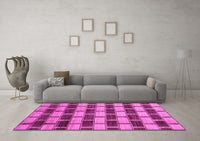 Machine Washable Abstract Pink Modern Rug, wshabs212pnk