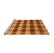 Sideview of Machine Washable Abstract Orange Modern Area Rugs, wshabs212org