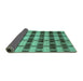 Sideview of Abstract Turquoise Modern Rug, abs212turq