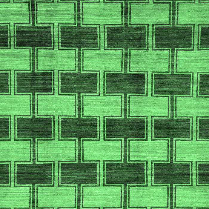 Machine Washable Abstract Emerald Green Modern Area Rugs, wshabs212emgrn