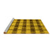 Sideview of Machine Washable Abstract Yellow Modern Rug, wshabs212yw