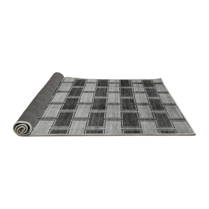 Sideview of Abstract Gray Modern Rug, abs212gry