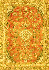 Abstract Yellow Modern Rug, abs2130yw