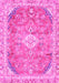 Machine Washable Abstract Pink Modern Rug, wshabs2130pnk