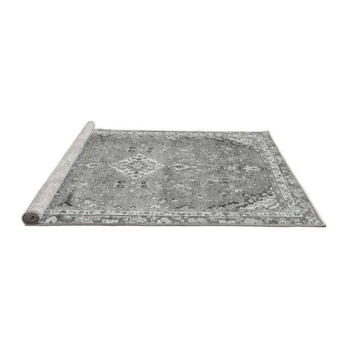 Sideview of Machine Washable Abstract Gray Modern Rug, wshabs2130gry