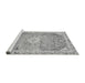 Sideview of Machine Washable Abstract Gray Modern Rug, wshabs2130gry