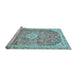 Sideview of Machine Washable Abstract Light Blue Modern Rug, wshabs2130lblu