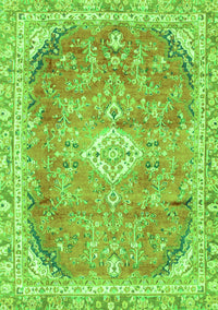 Abstract Green Modern Rug, abs2130grn