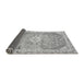 Sideview of Abstract Gray Modern Rug, abs2130gry