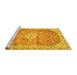 Sideview of Machine Washable Abstract Yellow Modern Rug, wshabs2130yw