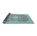 Sideview of Abstract Light Blue Modern Rug, abs2130lblu