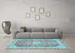 Machine Washable Abstract Light Blue Modern Rug in a Living Room, wshabs2130lblu