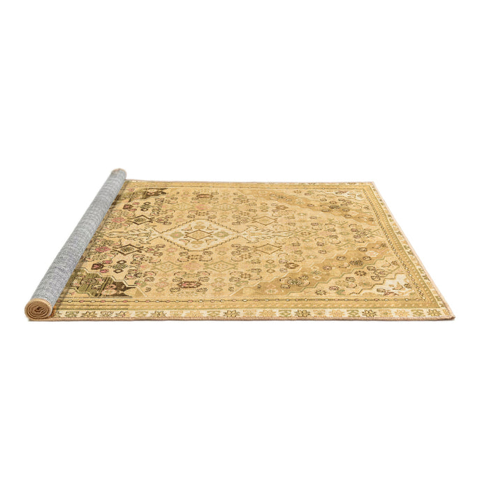 Sideview of Machine Washable Abstract Brown Modern Rug, wshabs2131brn