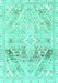 Machine Washable Abstract Turquoise Modern Area Rugs, wshabs2131turq