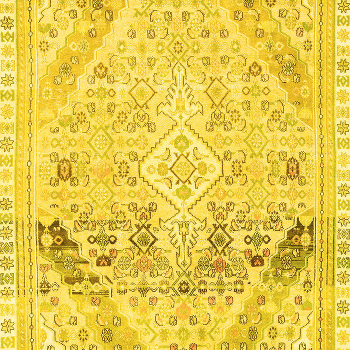 Machine Washable Abstract Yellow Modern Rug, wshabs2131yw