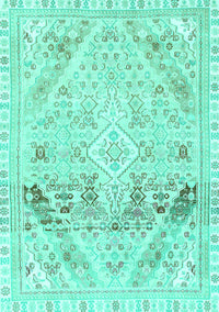 Abstract Turquoise Modern Rug, abs2131turq