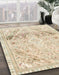 Abstract Brown Modern Rug in Family Room, abs2131