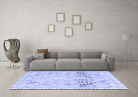 Machine Washable Abstract Blue Modern Rug, wshabs2131blu