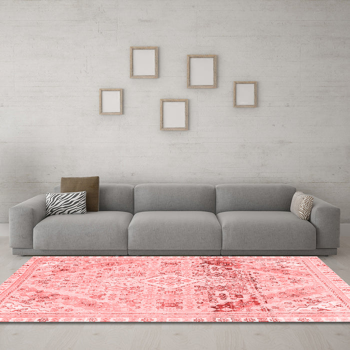 Modern Red Washable Rugs