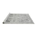 Sideview of Machine Washable Abstract Gray Modern Rug, wshabs2131gry